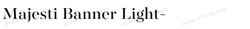 Majesti Banner Light字体转换